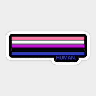 Genderfluid Human pride Sticker